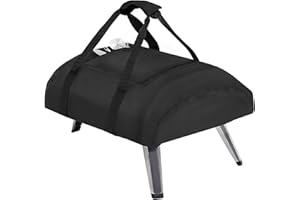 Fenghome Housse de four à pizza pour Ooni Koda 16, étanche 600D, sac de transport en tissu Oxford, fours à pizza avec nouvelle poche supérieure zippée, accessoires pour four à pizza - Noir