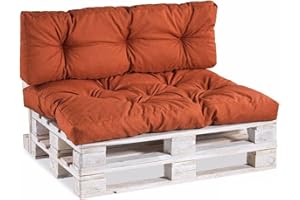 Gutekissen® Cojines para palets Cojines para palets PPI (Asiento 120x40, gesteppt Naranja)