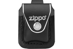 Zippo Black Lighter Pouch With Loop Leather
