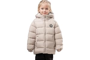 SOLOCOTE Manteau hiver pour filles imperméable rembourrage synthétique doublure polaire capuche veste puff