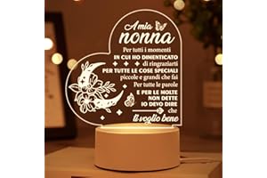 Vetbuosa Regalo Nonna, Regalo Nonna Compleanno, Festa Della Nonna, Festa dei Nonni, Natale, Capodanno, Luce Notturna in Acrilico