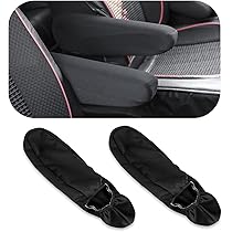Copri Bracciolo Auto 2 Pezzi - Tessuto Elasticizzato, Universale, Nero, Per SUV, Camion, Furgoni