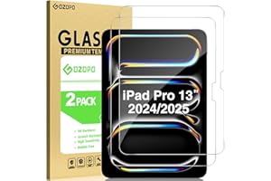 GOZOPO [2-Pack Screen Protector for iPad Pro 13 inch M5/ M4 (2025/2024), 9H Tempered Glass Film for iPad Pro 13" 2025/2024