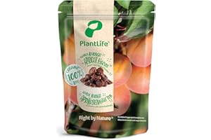 PlantLife Moitiés d'abricots BIO 1kg – Abricots de montagne bruts, dénoyautés, séchés au soleil et naturels - 100% recyclable