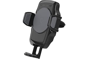 Scosche Bezprzewodowa ładowarka samochodowa I uniwersalna obsługa ładuje urządzenia z technologią Qi I bezpieczne i stabilne wsparcie i szybkie ładowanie - czarna