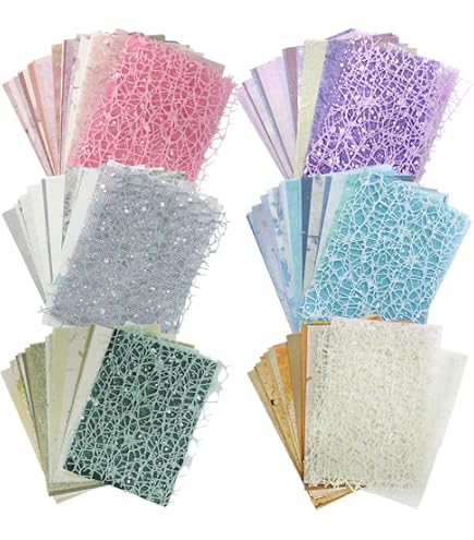 GORGECRAFT 40 Fogli Di Carta Decorativa Strutturata Per Scrapbooking, Colori Misti Casuali, 15x20 Cm, Ideale Per Biglietti Fai-da-te, Album E Diari