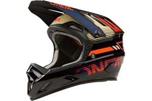 O'NEAL | Casco da Mountain Bike | MTB Downhill | Aperture di ventilazione per il flusso d'aria e il raffreddamento, calotta esterna in ABS | Backflip Helmet Eclipse | Adulto | Arancione Blu Taglia XL