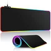 RGB LED Gaming Mouse Pad 80x30 XXL - 13 Renk Mod, Gaming Mousepad Işıklı, Oyuncu B&uuml;y&uuml;k Keyboard Mouse Pad Kaymaz USB Plug&Pla