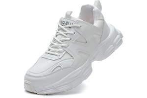 COOU Scarpe antinfortunistiche da donna, con puntale in acciaio, antiscivolo, a prova di foratura, leggere, da lavoro, taglia 36-40