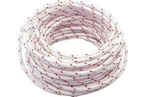 LOKXMVE 10 Mètres 3mm Cordon de Traction pour Corde de Démarrage Corde Lanceur Tondeuse Corde de Rechange pour Démarreur pour Tondeuse à Gazon Tronçonneuse Compatible avec Stihl Craftsman Husqvarna