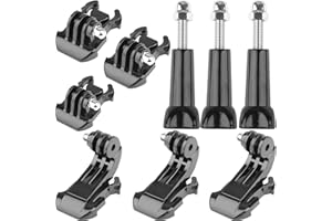 CHROMLIVES J Hook Buckle Mount for Gopro,Updated Stainless Steel Vertical Surface J Hook+Buckle Clip Quick Release Mount+Long Thumb Screw, Anti Rust Buckle Mount Compatible with Gopro Hero 11 10 9 8 7 and More