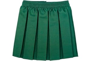 L S U Gonna da scuola per ragazze con gonna a pieghe completamente elastica in vita per bambini uniforme scolastica nuovo