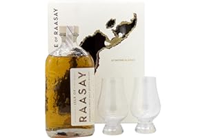 ISLE OF RAASAY DISTILLERY Isle of Raasay Whisky Gift Set | 46.4% ABV, 70 CL | Isle of Raasay Scotch Whisky | Branded Crystal Glencairn Whisky Glass | Whisky Gift Pack