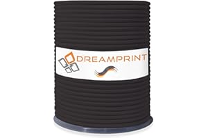 Dreamprint Cuerda expansora de 100 m, color negro, 8 mm de diámetro, cuerda de goma, cuerda elástica para interior y exterior, resistente a la intemperie y al desgarro, ideal para asegurar la carga,