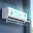 Necomi Air Conditioner Deflector, Split Air Conditioner Deflector Classic Model,Without Punching For Wall, Adjustable Size to Fit All Types And Sizes of Air Conditioners 50-102cm (Clear)