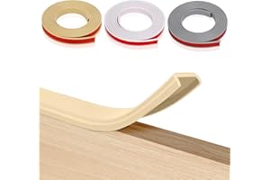 Ansteker TPE U-Shape Edging Trim, 18mm*3m Self Adhesive Flexible Peel and Stick Veneer Edging Tape for Table Cabinet Furniture Restoration (Camel, 18mm*3m)