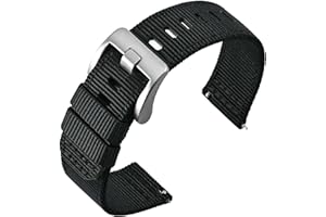 ANNEFIT Correa Reloj Nailon de Militar, Correas Reloj de Liberación Rápida 18mm 19mm 20mm 22mm 24mm para Hombres, Hebilla de Acero Inoxidable