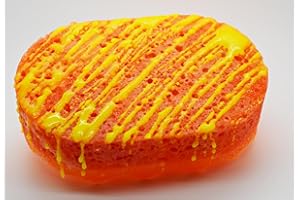 RAINBOW SENSATION Exfoliating Soap Sponges - Perfume/Aftershave Fragranced - Vegan Friendly - Cruelty Free (Coco Mango)
