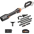 WORX NITRO 18V(20V MAX) Cordless Leaf Blower WG543E.1 Brushless Blower,Max.209km/h Air Speed, Max.696m³/h Air Flow,2-Speed Control, PowerShare, 1*4.0Ah Battery,1*2A Charger,W/GUTTERPRO Kit&Wide Nozzle