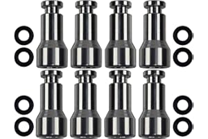 ICT BILLET Fuel Injector Spacer 8pc Set LS1 Intake Manifold/Fuel Rail to LS3 LSA LS9 LS7 FI Adapter LS, 551348