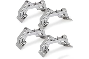 RHINOCEROSDANCE Charniere Porte Placard Charnières de Portes Charnières Pour Placards 170 Degrés, Charniere Invisible Armoire de Cuisine, Charnière de Porte à Grand Angle Lot de 4, Avec Amortissement Tampon