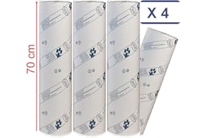 DÉLIKTESS MFB Provence® - Draps D'examen ouate Luxe 70 cm - 4 Rouleaux - Gaufré - Dimension 70x35cm