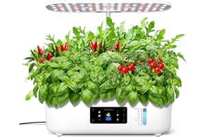 GOLUMUP Sistema de Cultivo Hidropónico Kit de Cultivo Interior con Iluminación LED Automática, Huerto Interior con Temporizador Automático, Altura Ajustable (13 Vainas)