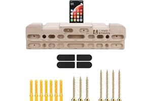 TWO STONES Escalada Hangboard Entrenamiento de Escalada como diapasón de Escalada con jarras, Pendientes y Bordes, Bolsillos como estación de Entrenamiento montada en la Puerta, Barra de dominadas de Escalada