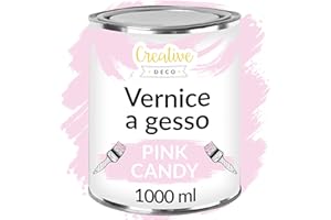 Creative Deco Chalk Paint Vernice a Gesso Rosa | 1L | Vernice per Legno | Pittura per Mobili senza Carteggiare, Opaca, Lavabile | Perfetta per Restauro di Mobili, Colore per Legno e Decorazione