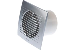 LIRAST Ø 100 mm srebrny wentylator łazienkowy – wentylator do efektywnej wentylacji w łazience, kuchni, WC