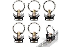 UESDU 6 Pièces Rail Arrimage Anneau, d'extrémité pour Rail Aero 900 daN Rail Arrimage Ferrures pour Camionnette, Rail D'arrimage Aéronautique