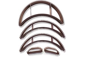 YCFISH 5Pcs styling coiler set Bump it Volume Hair hair accessory Hair bumps for volume insert Fluffy hairdressing tools for women and girls (Brown)