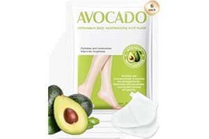 LYSDEFEU Lot de 6 paires de masques pour les pieds - Pour enlever les callosités - Pour homme et femme - Hydratant - Soin des pieds naturel et doux - Pour pieds secs et fissurés - Pour homme et femme