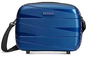 REDOLZ Hartschalen Handgepäck Kosmetik-Koffer | Stabiles Beauty-Case mit Aufsteckfunktion | 34 x 17 x 27 cm aus leichtem Polypropylen (Essentials 10)