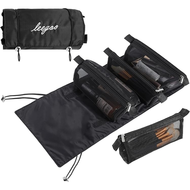 Trousse De Toilette Voyage 4 En 1 Imperméable - 4 Compartiments Détachables - Colexy, Blanc Nacré