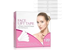 SNOCKOO Anti Falten Pflaster 120 Stück, Face Tape Lifting für Gesicht und Hals, Unsichtbares Falten Tape Gesicht mit Hautstraffung, Wrinkle Patches gegen Schlupflider Tapes und für sofortige Lifting Wirkung