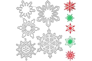 CHEERYMAGIC Merry Christmas Snowflake Cutting Dies for Card Making Metal Die Cuts Stencils for X-mas Scrapbooking Photo Album Decoration Decorative Embossing DIY Paper Gift Tags A3XHDM (A)