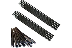 Wmzjnljy 340cm/133.8 inch Camping Tent Poles Flexible Replacement Fibreglass Pole Kit Universal 8 Sections Fiberglass Camping Tent Pole Bars Camping Awning Poles for Camping Hiking(Z27-2)