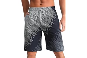 iCKER Swimming Shorts Men Swim Trunks Quick Dry Board Shorts Summer Beach Shorts with Mesh Lining