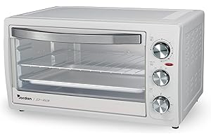 WeGeek, Forno Elettrico 45L, Potenza 200W, Statico e Ventilato, Timer, Vassoio e Griglia, Colore Bianco, Dimensioni: 31×55,5×36,5 cm
