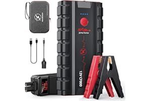 FLYLINKTECH Arrancador de Coches, 3000A Arrancador de Baterias de Coche (hasta 10.0L Gas y 9.0L Diesel), Arrancador Batería Coche 12V para autos, camiones, SUV