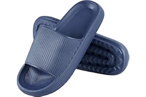 MoneRffi Cloud Sliders Women Men, Pillow Sliders Slippers Non Slip Quick Drying Shower Slides, Super Soft Comfy Bathroom Sandals House Ladies Slippers with Cushioned Thick Sole