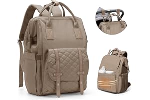 BOXSAM Sac à Dos à Langer pour Bébé - Grande Capacité Sac à Couches Multifonction Imperméable pour bébé Garçon et Fille, Sangles de Poussette Sac de Voyage Multifonctionnel pour Maman et Papa.