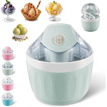 Eiswerk Eismaschine, In 15 Minuten Eiscreme, Sorbet & Frozen Yogurt (Hellblau)