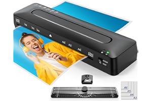 ‎MAXDONE A3 Laminiergerät Laminiermaschine - 5 in 1 Laminiergerät mit Laminierfolien für A3/A4/A5/A6, Heiß und Kalt Laminiergerat Set mit Papierschneider und Eckrunde für den Heimgebrauch Büro Schule Fotos
