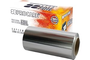 Procare Essential Extra Wide Foil (120mm x 100m) - 100m Silver Foil Roll for Hair Colouring, Highlighting & Styling. Extra Wide Highlighting Foil for Precise Tips or Full-Head Coverage.