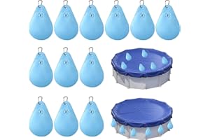 CHENBOOW Poolabdeckung Gewichte Wassersack,12 Stück Pool-Wasserbeutel,Pool Beschwerungssack,Winter Pool Abdeckplane Beschwerungssack,Hängetasche für Schwimmbadabdeckungen,für Poolabdeckung Winter