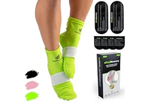 FEEL RECOVERY Bolsa Gel Frío para Pies Hinchados - Calcetines para Terapia de Frío y Calor Reutilizables - Compresa Calcetín para Dolor del Talón, Fascitis Plantar, Terapia de Quimioterapia (S/M, Verde)