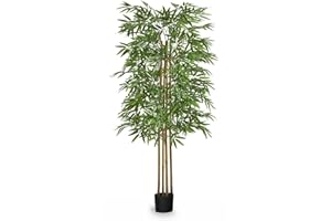 MAIA SHOP Bambù Artificiale 150 cm con Canne Naturali – Pianta Finta Realistica, Albero Decorativo Grande per Casa, Ufficio e Hotel