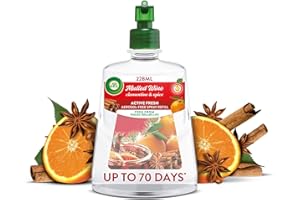 AIRWICK Air Wick Aerosol-Free Automatic Air Freshener Spray, Mulled Wine, Refills, 24 x 7 Active Fresh Odour Neutraliser, Lasts Up to 70 Days